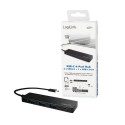 LogiLink UA0311 interface hub USB 3.2 Gen 1 (3.1 Gen 1) Type-C 5000 Mbit/s Black