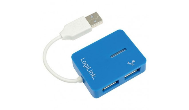 LogiLink USB 2.0 4-Port Hub 480 Mbit/s Blue