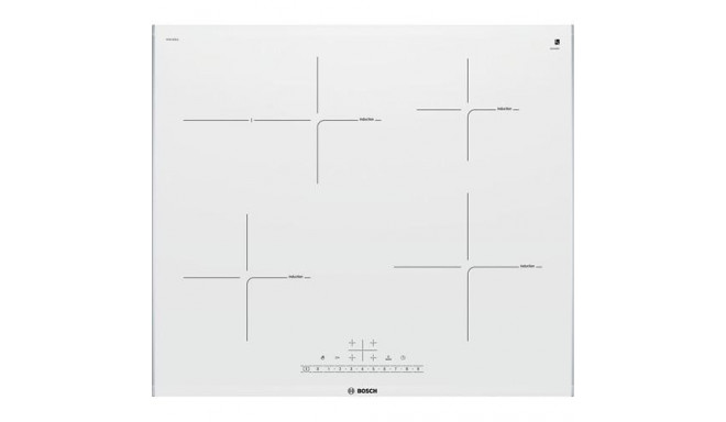 Bosch PIF672FB1E hob Stainless steel, White Built-in Zone induction hob 4 zone(s)