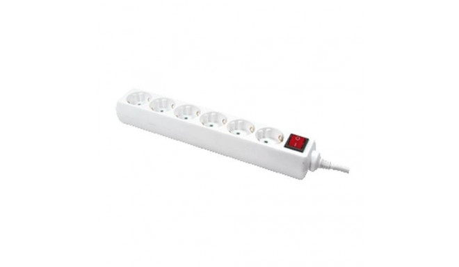 LogiLink LPS202 power extension 1.5 m 6 AC outlet(s) White