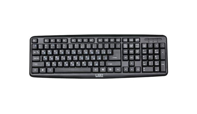 CBR KB 107 keyboard USB QWERTY Russian Black