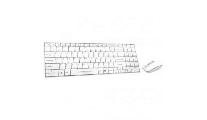 Esperanza EK122W keyboard Mouse included RF Wireless QWERTY White