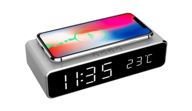 Gembird DAC-WPC-01-S alarm clock Digital alarm clock Silver