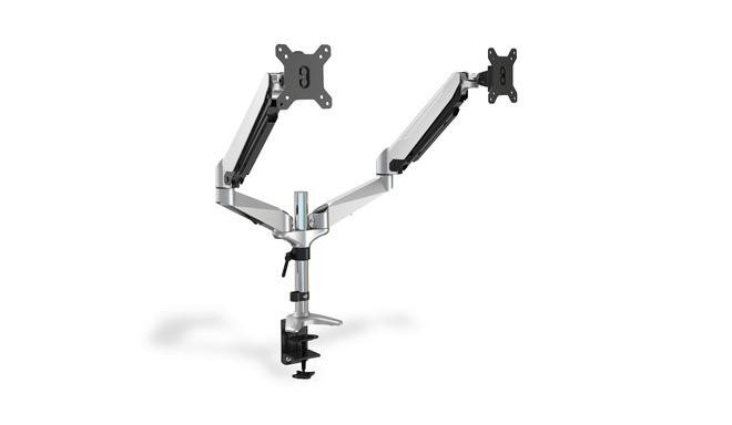 Digitus Universal Dual Desktop Monitor Mount with gas spring and clamp mount