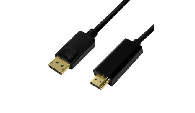 LogiLink CV0126 video cable adapter 1 m DisplayPort HDMI Type A (Standard) Black