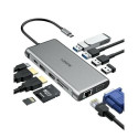 AUKEY CB-C78 interface hub USB Type-C 5000 Mbit/s Silver