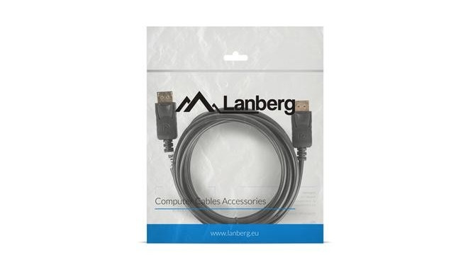 Lanberg CA-DPDP-10CC-0030-BK DisplayPort cable 3 m Black