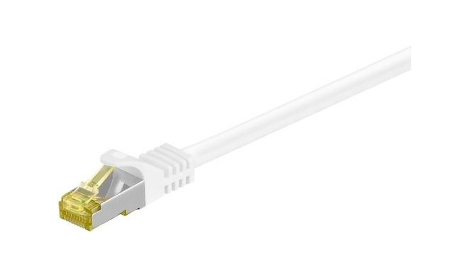 Goobay RJ45 Patch Cord CAT 6A S/FTP (PiMF), 500 MHz, with CAT 7 Raw Cable, white, 30m