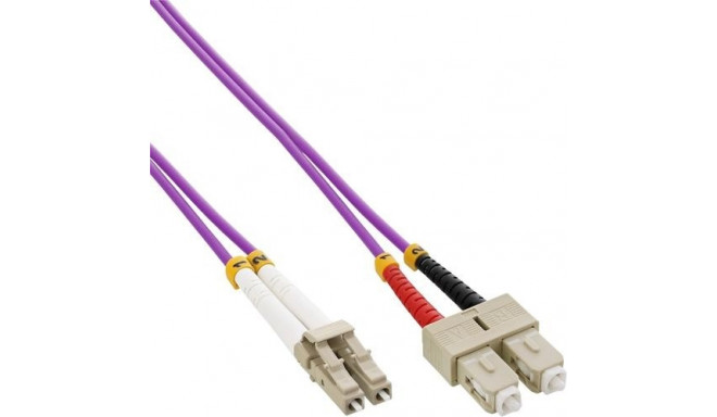 InLine Fiber Optical Duplex Cable LC/SC 50/125µm OM4 2m