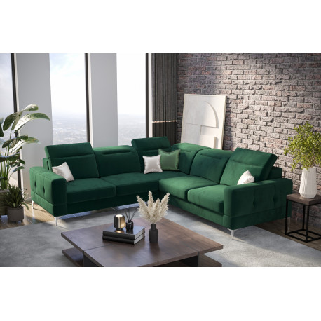 L-kujuline nurgadiivanvoodi Malibu Max, roheline