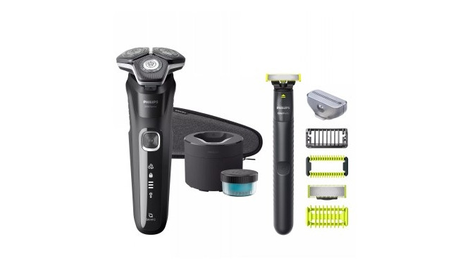 PHILIPS SERIES 5000 LADATTAVA WETDRY PARRANAJOKONE + ONEBLADE SET