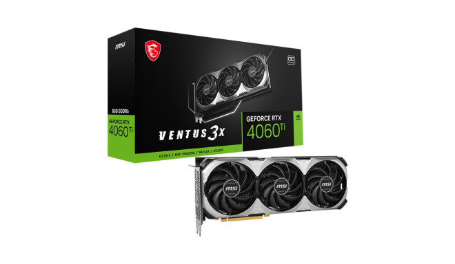 MSI GeForce RTX 4060 Ti Ventus 3X OC 8GB GDDR6 graphics card