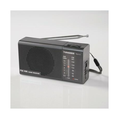 TIROSS MINI PORTABLE RADIO WITH BATTERY BLACK