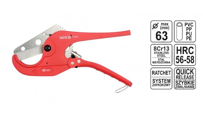 YT. PVC PIPE CUTTER 63 22312