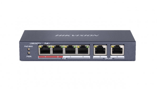 Hikvision DS-3E0106P-E/M kiire Ethernet (10/100) võrgulüliti PoE toega sinine