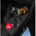 Unitek P1400A Car charger 38W USB-A USB-C QC 3.0