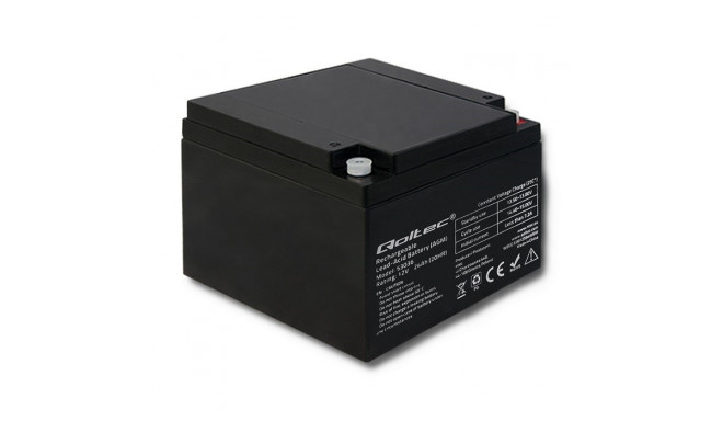 Qoltec 53036 AGM battery | 12V | 24Ah | max 360A