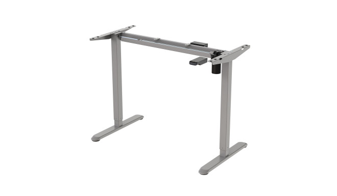 Table leg ERGO LIGHT with 1 motor, silver grey