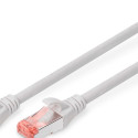 Patchkabel CAT6 RJ45 S/FTP Länge 0,25m, Farbe grey AWG 27/7, Cu, Digitus