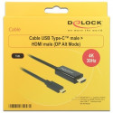 "DeLock HDMI > USB-C (ST-ST) 1m Adapterkabel 4K 30Hz Schwarz"