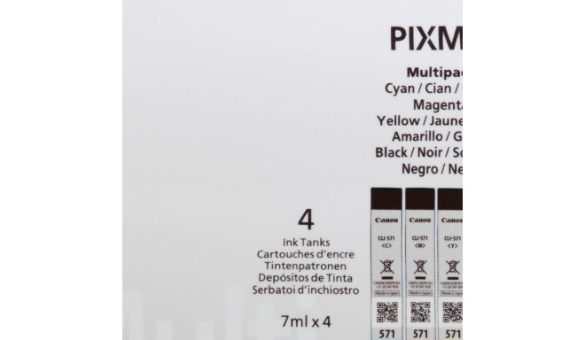 "Canon Tinte CLI-571 0386C005 Multipack (BKMCY) bis zu 349 Seiten gemäß ISO/IEC 24711"