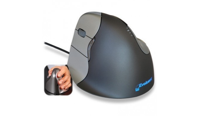 "Evoluent Vertical Mouse 4 left hand/6 buttons/wired"