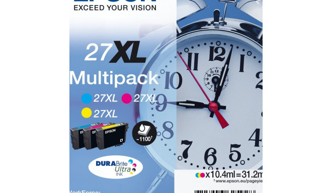 "Epson Tinte 27XL C13T27154012 3er Multipack (CMY) bis zu 1.100 Seiten"
