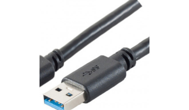 "USB-C > USB 3.0 (ST-ST) 1,8m Adapterkabel Schwarz"