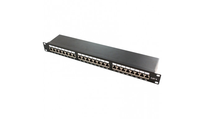"LogiLink CAT6a Patchpanel 19"" 1HE 24-Ports Schwarz"