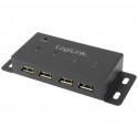 HUB 4Port LogiLink aktiv mit Netzteil Black