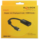"DeLock Mini DisplayPort 1.1 > HDMI (ST-BU) Adapter Schwarz"
