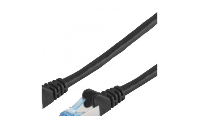 "Patchkabel CAT6a RJ45 S/FTP PiMF 0,25m Schwarz"