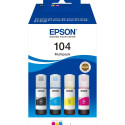 TIN Epson Tinte 104 EcoTank C13T00P640 4er Multipack (BKMCY) bis zu 7.500 Seiten