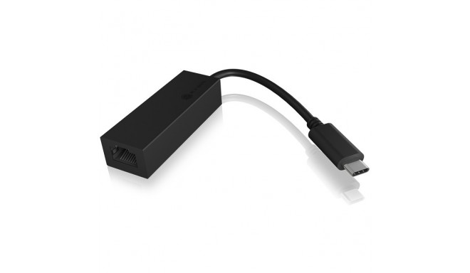 "ICY BOX IB-LAN100-C3 USB-C > Gigabit LAN (ST-BU) Adapter Schwarz"