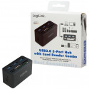 HUB All-in-One CardReader LogiLink SuperSpeed 3xUSB microSD/SD passiv Black