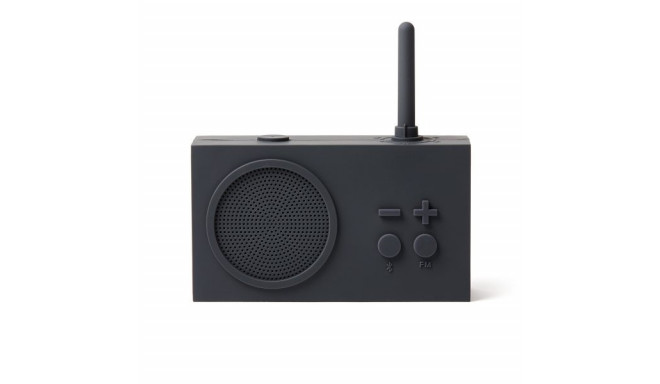 Raadio Lexon TYKHO3 tumehall - FM-raadio ja Bluetooth-kõlar 3W, IPX4, micro-USB laadimiskaabel