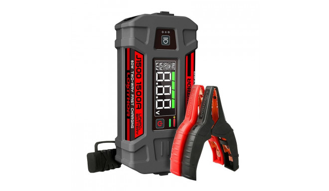 Lokithor J1500 Jump Starter / Booster 1000A + Powerbank 12000mAh + Flashlight 3-in-1 Device working 