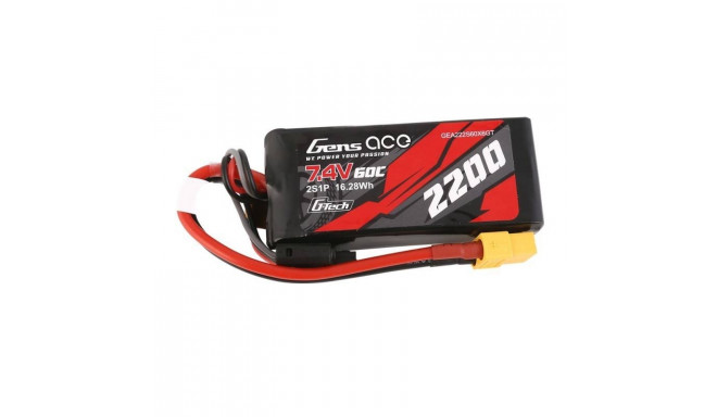 GensAce G-Tech LiPo 2200mAh 7.4V 60C 2S1P XT60 Battery