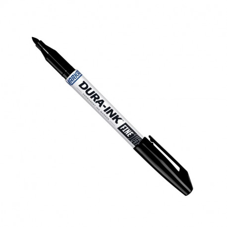 Markal Dura-Ink 15 permanent marker – fine 1.5mm bullet tip, industrial-strength xylene-free ink, bl