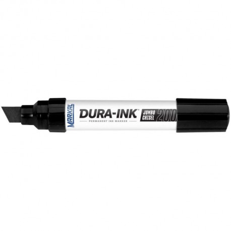 Markal Dura-Ink 200 permanent industrial marker – broad chisel tip 3/8" & 5/8", black xylene-free in