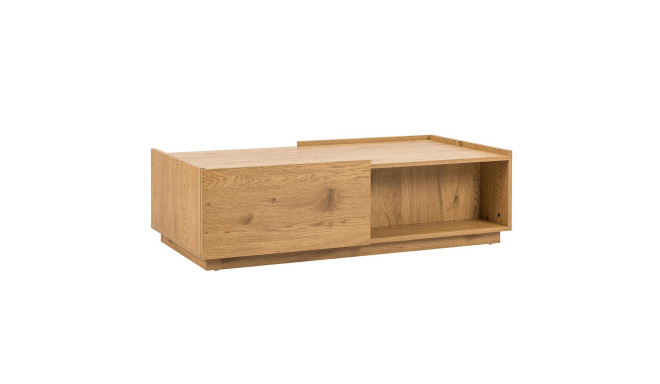 Coffee table SACHA 120x60xH35cm, melamine with oak bark