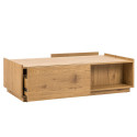 Coffee table SACHA 120x60xH35cm, melamine with oak bark