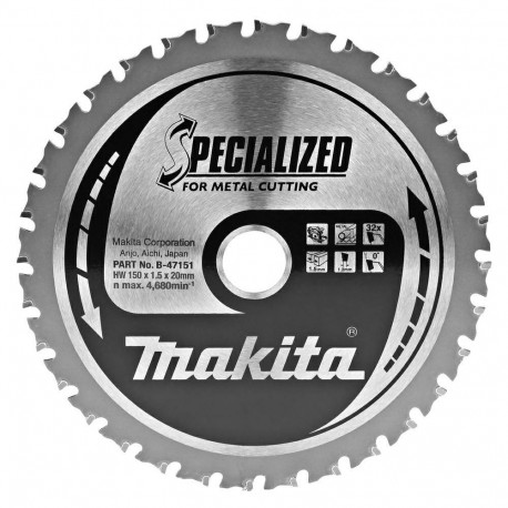 Metal cutting disc 150x20x1.5mm 32 teeth 0° Makita