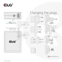 CLUB3D International Travel Charger 140W GaN technology, Four port USB Type-A(1x) and -C(3x), PPS + 