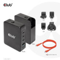 CLUB3D International Travel Charger 140W GaN technology, Four port USB Type-A(1x) and -C(3x), PPS + 