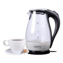 Camry Premium CR 1251w electric kettle 1.7 L 2200 W Black, Stainless steel, Transparent