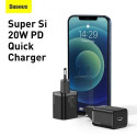 Baseus TZCCSUP-B01 Travel Charger set / Super Si 1C QC / Cable Type-C to Lightning 1m 20W