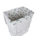 Laundry basket MAX-1, 45x33xH59cm, weave, color: white, with fabric