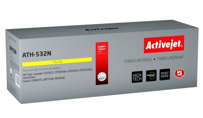 Activejet ATH-532N Toner (replacement for HP 304A CC532A, Canon CRG-718Y; Supreme; 3200 pages; yello