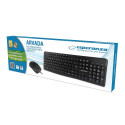 Esperanza EK137 set - USB keyboard + mouse Black